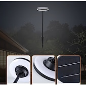 preiswerte Bodenlichter-1er-Pack Solar-Wegeleuchten für den Außenbereich, hellere, wasserdichte Solarleuchten für den Außenbereich, Wegeleuchte mit größerem Panel, automatische Ein-/Ausschaltfunktion für Einfahrt, Terrasse, Gartenweg und Rasen