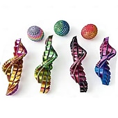 رخيصةأون تماثيل-بيضة تململ مطبوعة بتقنية ثلاثية الأبعاد، لعبة انزلاقية لتخفيف التوتر، بيضة تململ ملتوية لعيد الفصح للبالغين، ألعاب تململ صغيرة منزلقة لحشو سلال عيد الفصح، أحجية دوارة لتخفيف التوتر