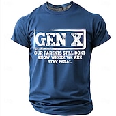 economico Magliette divertenti da uomo-Maglietta sarcastica e umoristica da uomo con scritta divertente "stay feral" stile gen x, retrò anni '70 '80, grafica, girocollo, maniche corte, streetwear quotidiano, casual, regalo per la festa del