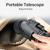 cheap Rangefinders &amp; Telescopes-12x50 High Power Monocular Telescope with Smartphone Adapter and Tripod, BAK4 Prism FMC Lens Waterproof Monocular for Adults, Bird Watching Hunting Camping Wildlife Hiking Traveling