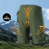 billige Shorts, tights og bukser for menn-Herre Helfarge MTB-shorts Sykkelshorts Sykkel Shorts Løstsittende shorts Slimfit sport Hurtigtørkende Vanntett Glidelås Pustende Svart Militærgrønn Klær Sykkelklær
