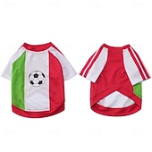 Недорогие Праздник-Футбольная одежда для собак, можно стирать в машинке.