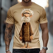  Per uomo Ombre Vecchio Uomo Maglietta Manica Corta maglietta Stampa 3D Girocollo Camicia Divertente Casuale Quotidiano Streetwear Blu Blu chiaro Viola Estate Primavera Abbigliamento S M L XL 2XL 3XL