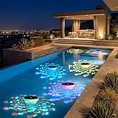 preiswerte Unterwasserlampen-1/2 Stück Solar-Schwimmleuchte für Pools, 5 Beleuchtungsmodi, IP65 wasserdicht, schwimmende Leuchten für Teiche, Thermalquellen, Aquarien, Pools, Garten, hängende Bäume, Partys, Projektions- und
