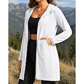 baratos Casacos impermeáveis-Mulheres Jaqueta Corta-Vento Jaqueta Softshell Jaqueta de Trilha Ao ar livre Proteção Solar Secagem Rápida Leve Respirável Roupas de caminhada Roupas de caminhada Verão Primavera Jaqueta Alpinismo