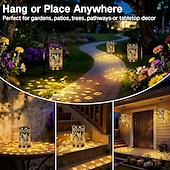cheap Landscape Lights-Hummingbird Solar Lantern Garden Decor, Metal Hanging Outdoor Lights Waterproof, Solar Powered Decorative Lights with Shadow Projection,Gifts for Women Mom Grandma