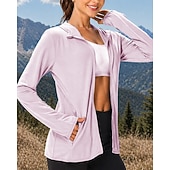 baratos Casacos impermeáveis-Mulheres Jaqueta Corta-Vento Jaqueta Softshell Jaqueta de Trilha Ao ar livre Proteção Solar Secagem Rápida Leve Respirável Roupas de caminhada Roupas de caminhada Verão Primavera Jaqueta Alpinismo