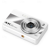 olcso Sportkamerák-4k digitális fényképezőgép fotózáshoz, 64 megapixeles vlogoló kamera YouTube-hoz 16x zoommal, kompakt kompakt fényképezőgép gyerekeknek, tinédzsereknek, kezdőknek, diákoknak, hordozható utazókamera
