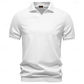 ieftine Polo clasic pentru bărbați-Bărbați Polo Tricouri polo Casual Stradă Rever Manșon scurt De Bază Modern Simplu Ușor Nasturi Vară Primăvară Fit regulat Albastru piscină Negru Alb Maro Bej Polo