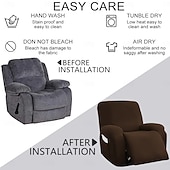 levne Potah na křeslo-Voděodolný potah na pohovku, strečový potah na polohovací pohovku z mléčného hedvábí, plné krytí, protiskluzový elastický potah, univerzální potah na masážní křeslo