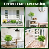 levne Umělé rostliny a zeleň-4 ks umělých rostlin, umělé bylinky pro domácí dekorace, stolní, svatební, kancelářské, nástěnné aranžmá, sada plastových dekorativních rostlin