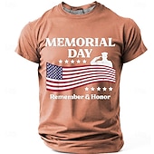 economico T-shirt Patriottici 250-Giorno della memoria Per uomo Gergo divertente Maglietta Manica Corta maglietta Stampa 3D Girocollo Camicia Moda Quotidiano Quotidiano Streetwear Rosso Azzurro cielo Estate Primavera Abbigliamento S