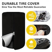 baratos Capa para Móveis de Pátio-Capas para armazenamento de pneus, capa grande para pneus de inverno, impermeável, com bolsa de armazenamento prática, capa resistente às intempéries para empilhar pneus (comporta 4 pneus, diâmetro de