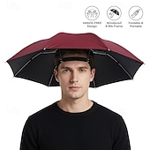 baratos Recreação ao Ar Livre-Chapéu de sol dobrável para atividades ao ar livre, leve e portátil, estilo guarda-chuva, acessório multifuncional para pesca, jardinagem, caminhadas e fotografia. &amp;trabalho diário ao ar livre