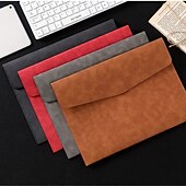 cheap Card Holders &amp; Cases-2 Pack Slim Laptop Sleeve, Professional PU Leather Envelope Cover for 13-13.3 Inch MacBook Air, iPad Pro, Waterproof Scratch-Resistant Notebook Case, Elegant Computer Portfolio Bag