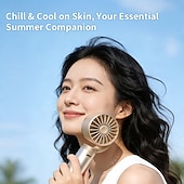 cheap Handheld Fans-Handheld Fan, Portable Mini Cooling Fan with 3S Rapid Cooling Technology, Ice-Cold Personal Fan USB Rechargeable, Foldable Small Fan for Hot Summer, Travel, Commuting, Outdoor Activities