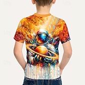 preiswerte Jungen 3D Vision &amp; Geometrie-Boys' 3D Graphic Geometric T shirt Tee Short Sleeve 3D Print Summer Spring Sports Fashion Streetwear Kids 5-12 Years Crew Neck Casual Daily Outdoor Regular Fit