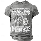 رخيصةأون هوايات تي شيرت-بعض الأجداد يأخذون قيلولة، والأجداد الحقيقيون يركبون الدراجات النارية. تي شيرت رجالي برسومات فكاهية، بأكمام قصيرة ورقبة دائرية، مناسب للارتداء اليومي، متوفر بمقاسات S، M، L، XL، XXL، XXXL.