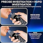 abordables Alarmas de coche-Alcoholímetro profesional, sensor electroquímico de celda de combustible de alta precisión, detector de alcohol digital portátil, recargable por USB tipo C para uso personal. &amp;uso doméstico