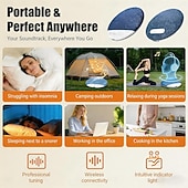 baratos Mini alto-falantes Bluetooth-Alto-falante de travesseiro com Bluetooth 5.4, alto-falante sem fio para dormir embaixo do travesseiro para ouvir discretamente, alto-falante pessoal fino para quem dorme de lado, ajuste de som