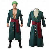  Avventuriero dell'oceano Costumi da pirata Roronoa Zoro Pirata di Cappello di Paglia Anime Costume Cosplay Abiti Abiti Cosplay Carnevale Mascherata Costume Per Per uomo Ragazzi Bambini Adulti
