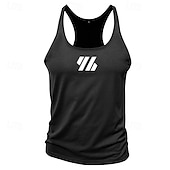 baratos Treningsskjorter uten armer-Men's Tank Top Vest Undershirt Sleeveless Shirt Sleeveless Crew Neck V Neck Scoop Neck Summer Plain Fashion Sporty Classic Quick Dry Casual Gym Street Black White Yellow Top Tee for Men