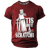 è solo un graffio divertente cavaliere medievale citazione sarcastica del film maglietta umorismo girocollo manica corta bordeaux regalo per appassionati di cinema abbigliamento di design