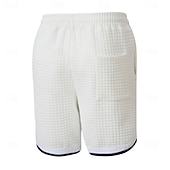 economico Pantaloncini casual-Per uomo Pantaloncini Waffle Shorts Pantaloncini Estivi Shorts da Spiaggia Pantaloncini casual Tasca Elastico in vita Blocco di colori Comodità Traspirante Lunghezza al ginocchio Casuale All'aperto