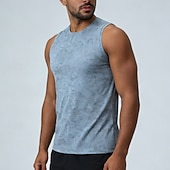 abordables Débardeurs-Homme Débardeur Gilet Sous-Vêtements T-shirt sans manches Sans manches Col ras du cou Été Printemps Uni Mode Léger Classique Séchage Rapide Salle de sport Rue Sports Bleu Blanche bleu marine T-shirt