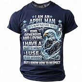  Bărbați Amuzant Tricou Manșon scurt Tricou Tipărire 3D Stil Nautic Cămașă Modă Designer Simplu Casual Zilnic Petrecere Albastru Intens Vară Primăvară Îmbrăcăminte S M L XL XXL XXXL