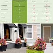  24 Inch Artificial Flower Stake Outdoor Decor Violet  Boxwood Topiary Ball Trees Multi-Color Garden Stakes for Yard & Lawn, No Fade Heavy Duty Plastic, All Season Decoration