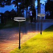 preiswerte Bodenlichter-1er-Pack Solar-Wegeleuchten für den Außenbereich, hellere, wasserdichte Solarleuchten für den Außenbereich, Wegeleuchte mit größerem Panel, automatische Ein-/Ausschaltfunktion für Einfahrt, Terrasse, Gartenweg und Rasen