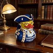 ieftine rechizite de petrecere-Rățușcă de cauciuc aniversară a 250-a de ani de la SUA 1776-2026, suvenir patriotic inspirat de Benjamin Franklin, clopotul Libertății și cadou de istorie americană cu steag de 13 stele