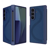 Χαμηλού Κόστους Samsung Θήκη-Phone Case For Samsung Galaxy Z Fold 7 Z Fold 6 Back Cover with Screen Protector with S Pen PU Leather