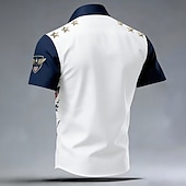 abordables Chemises Patriotiques 250-Homme 4 juillet, 250e anniversaire des États-Unis Aigle Drapeau américain Chemise Chemise Boutonnée Manche Courte Patriotique Extérieur Fête Été Printemps Col Rabattu Impression 3D chemises à col