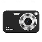 baratos Câmaras de Ação-Câmera digital 4K para fotografia, 64MP, com foco automático, ideal para vlogs no YouTube, zoom de 16x, compacta, perfeita para estudantes, iniciantes e adolescentes. Câmera portátil do tipo "apontar