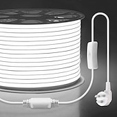 economico Strisce luminose a spina-Striscia LED COB impermeabile per esterni da 2-40 metri - luce bianca calda naturale, luce rossa, luce blu, luce verde, luce gialla, luce rosa, luce viola con cavo di commutazione da 1,5 m,
