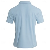  Homens Pólo Camisas Polo Casual Rua Lapela Manga Curta Básico Moderno Tecido Leve Botões Verão Primavera Normal Preto Branco Azul Claro Pólo
