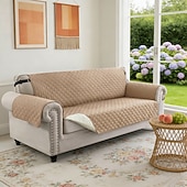 olcso Kanapé huzat-vízálló, megfordítható kanapéhuzat 3 párnára, háziállatbarát kanapéhuzat kutyáknak, mosható bútorvédő huzat csúszásgátló rugalmas pánttal