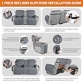 cheap Recliner Cover-Waterproof Recliner Couch Covers for Pets, Sofa Covers  Washable Reclining Sofa Cover Non-Slip Furniture Protector with Elastic Straps Pocket for Dogs