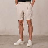 halpa työshortsit-Miesten Shortsit Mekko Shortsit Työshortsit Golfshortsit Perus Tavallinen Solid Color Mukavuus Hengittävä Polven yläpuolella liiketoiminta Toimisto Iltajuhlat Muoti Katutyyli Laivaston sininen