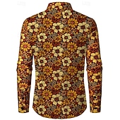 halpa Topit-Retro / vintage Boheemi 1970 luku Pusero Hippi Kukka Naamiaispuku Miesten Halloween Karnevaali musiikkifestivaali Retro-teemaiset juhlat Aikuisten Pusero