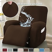 levne Potah na křeslo-Voděodolný potah na pohovku, strečový potah na polohovací pohovku z mléčného hedvábí, plné krytí, protiskluzový elastický potah, univerzální potah na masážní křeslo