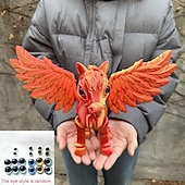 preiswerte Statuen-Große, 3D-gedruckte, bewegliche Pegasus-Figur, realistisches geflügeltes Pferdemodell, Sammlerstück einer Fantasiegestalt, Schreibtischdekoration für Zuhause oder Büro, Geschenkidee, Skulptur eines