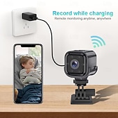 お買い得  屋内IPネットワークカメラ-ミニセキュリティカメラ Wi-Fi、1080p HD ワイヤレスベビーシッターカメラ、ナイトビジョン、動体検知アラート、回転式ブラケット付きポータブルペットモニター、屋内ホームオフィス監視用、ブラック