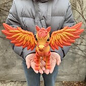 preiswerte Statuen-Große, 3D-gedruckte, bewegliche Pegasus-Figur, realistisches geflügeltes Pferdemodell, Sammlerstück einer Fantasiegestalt, Schreibtischdekoration für Zuhause oder Büro, Geschenkidee, Skulptur eines