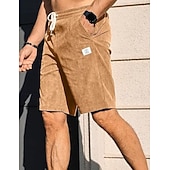 economico Pantaloncini casual-Per uomo Shorts Shorts da Spiaggia Pantaloncini casual Pantaloncini di velluto a coste Tasca Elastico in vita Semplice Comodità Traspirante Lunghezza al ginocchio All'aperto Spiaggia Vacanza Vacanza