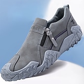 abordables Zapatos Casuales Slip-On-Zapatillas deportivas casuales beige para hombre, sin cordones, transpirables, ligeras y cómodas para caminar, ideales para viajes, senderismo, salidas de fin de semana, uso diario y actividades al aire libre.