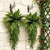 levne Umělé rostliny a zeleň-Bostonská kapradina, závěsná kombinace rostlin, umělé rostliny vyrobené z vysoce kvalitních materiálů odolných vůči UV záření, vhodné pro moderní svatební zahradní dekoraci