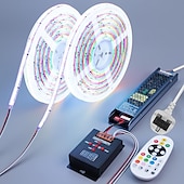 cheap Plug Strip Lights-24V WS2811 RGB IC COB LED Strip Lights 16.4ft (1 Roll ) 65.6ft (2 Rolls of 32.8ft) Chasing LED Light Strip with 338 Remote Controller Models and Power Supply for Bedroom Living Room Gaming Parties
